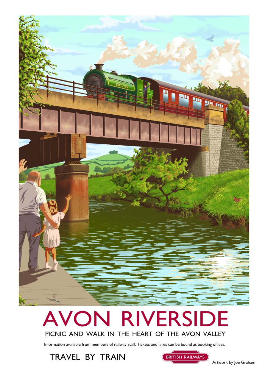 "Avon Riverside" print