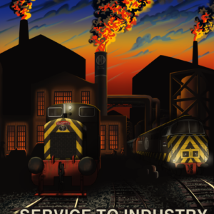 A poster design I was commissioned to create for a modeler's home layout.